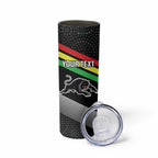 Personalised Panthers Rugby 2024 Skinny Tumbler Mascot With Trophy Go Champions Aboriginal Art