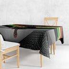 Personalised Panthers Rugby 2024 Tablecloth Mascot With Trophy Go Champions Aboriginal Art