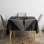 Personalised Panthers Rugby 2024 Tablecloth Mascot With Trophy Go Champions Aboriginal Art