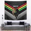 Personalised Panthers Rugby 2024 Tapestry Mascot With Trophy Go Champions Aboriginal Art