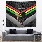 Personalised Panthers Rugby 2024 Tapestry Mascot With Trophy Go Champions Aboriginal Art