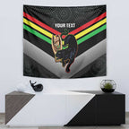 Personalised Panthers Rugby 2024 Tapestry Mascot With Trophy Go Champions Aboriginal Art