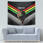 Personalised Panthers Rugby 2024 Tapestry Mascot With Trophy Go Champions Aboriginal Art
