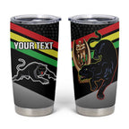 Personalised Panthers Rugby 2024 Tumbler Cup Mascot With Trophy Go Champions Aboriginal Art