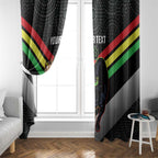 Personalised Panthers Rugby 2024 Window Curtain Mascot With Trophy Go Champions Aboriginal Art