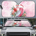 Pink Galah Christmas Australia Auto Sun Shade Watercolor Painting Aboriginal Art