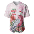 Pink Galah Christmas Australia Baseball Jersey Watercolor Painting Aboriginal Art