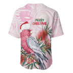 Pink Galah Christmas Australia Baseball Jersey Watercolor Painting Aboriginal Art