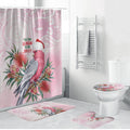 Pink Galah Christmas Australia Bathroom Set Watercolor Painting Aboriginal Art
