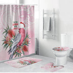 Pink Galah Christmas Australia Bathroom Set Watercolor Painting Aboriginal Art