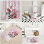 Pink Galah Christmas Australia Bathroom Set Watercolor Painting Aboriginal Art