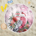 Pink Galah Christmas Australia Beach Blanket Watercolor Painting Aboriginal Art