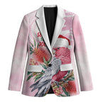 Pink Galah Christmas Australia Blazer Watercolor Painting Aboriginal Art