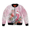 Pink Galah Christmas Australia Bomber Jacket Watercolor Painting Aboriginal Art