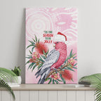 Pink Galah Christmas Australia Canvas Wall Art Watercolor Painting Aboriginal Art