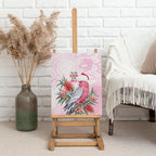 Pink Galah Christmas Australia Canvas Wall Art Watercolor Painting Aboriginal Art