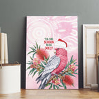 Pink Galah Christmas Australia Canvas Wall Art Watercolor Painting Aboriginal Art