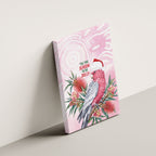 Pink Galah Christmas Australia Canvas Wall Art Watercolor Painting Aboriginal Art