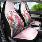 Pink Galah Christmas Australia Car Seat Cover Watercolor Painting Aboriginal Art