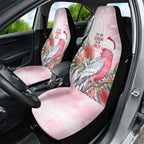 Pink Galah Christmas Australia Car Seat Cover Watercolor Painting Aboriginal Art