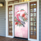 Pink Galah Christmas Australia Door Cover Watercolor Painting Aboriginal Art