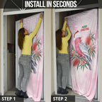 Pink Galah Christmas Australia Door Cover Watercolor Painting Aboriginal Art