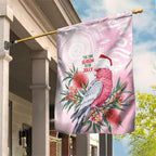 Pink Galah Christmas Australia Garden Flag Watercolor Painting Aboriginal Art