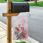 Pink Galah Christmas Australia Garden Flag Watercolor Painting Aboriginal Art