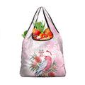 Pink Galah Christmas Australia Grocery Bag Watercolor Painting Aboriginal Art