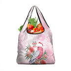 Pink Galah Christmas Australia Grocery Bag Watercolor Painting Aboriginal Art