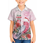 Pink Galah Christmas Australia Hawaiian Shirt Watercolor Painting Aboriginal Art