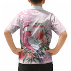 Pink Galah Christmas Australia Hawaiian Shirt Watercolor Painting Aboriginal Art