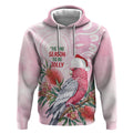 Pink Galah Christmas Australia Hoodie Watercolor Painting Aboriginal Art