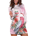 Pink Galah Christmas Australia Hoodie Dress Watercolor Painting Aboriginal Art