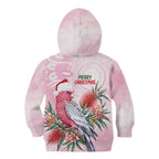 Pink Galah Christmas Australia Kid Hoodie Watercolor Painting Aboriginal Art