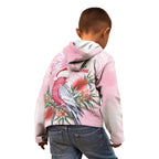 Pink Galah Christmas Australia Kid Hoodie Watercolor Painting Aboriginal Art