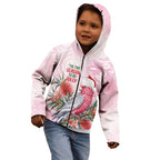 Pink Galah Christmas Australia Kid Hoodie Watercolor Painting Aboriginal Art