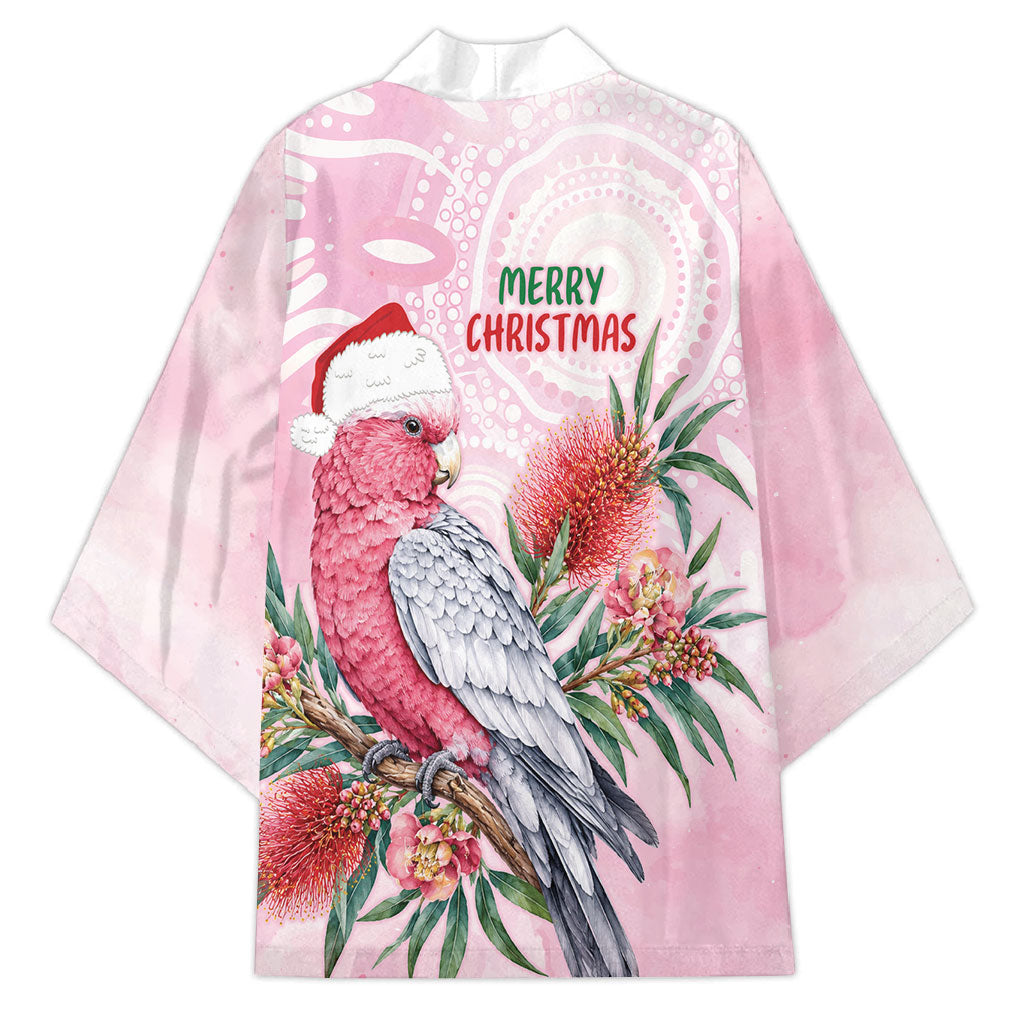 Pink Galah Christmas Australia Kimono Watercolor Painting Aboriginal Art