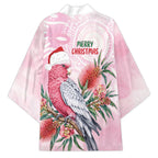 Pink Galah Christmas Australia Kimono Watercolor Painting Aboriginal Art