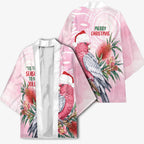 Pink Galah Christmas Australia Kimono Watercolor Painting Aboriginal Art