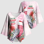 Pink Galah Christmas Australia Kimono Sleeve Blouse Watercolor Painting Aboriginal Art