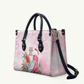 Pink Galah Christmas Australia Leather Bag Watercolor Painting Aboriginal Art