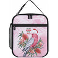 Pink Galah Christmas Australia Lunch Bag Watercolor Painting Aboriginal Art