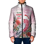 Pink Galah Christmas Australia Padded Jacket Watercolor Painting Aboriginal Art