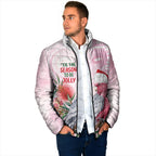 Pink Galah Christmas Australia Padded Jacket Watercolor Painting Aboriginal Art