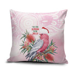 Pink Galah Christmas Australia Pillow Cover Watercolor Painting Aboriginal Art