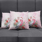 Pink Galah Christmas Australia Pillow Cover Watercolor Painting Aboriginal Art