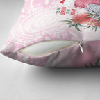 Pink Galah Christmas Australia Pillow Cover Watercolor Painting Aboriginal Art