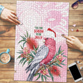 Pink Galah Christmas Australia Puzzle Watercolor Painting Aboriginal Art