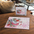 Pink Galah Christmas Australia Puzzle Watercolor Painting Aboriginal Art